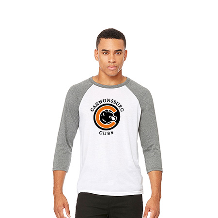 Cannonsburg Unisex 3/4 Sleeve Baseball Tee - Image 4