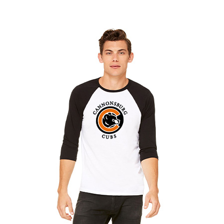 Cannonsburg Unisex 3/4 Sleeve Baseball Tee - Image 17