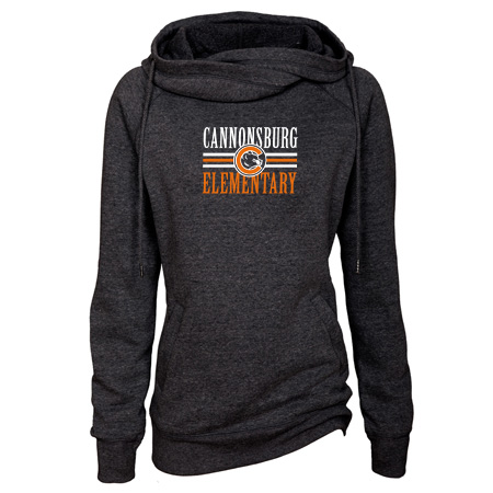 Cannonsburg Ladies Classic Fleece Funnel Neck Pullover Hood - Image 3