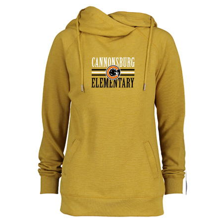 Cannonsburg Ladies Classic Fleece Funnel Neck Pullover Hood - Image 15