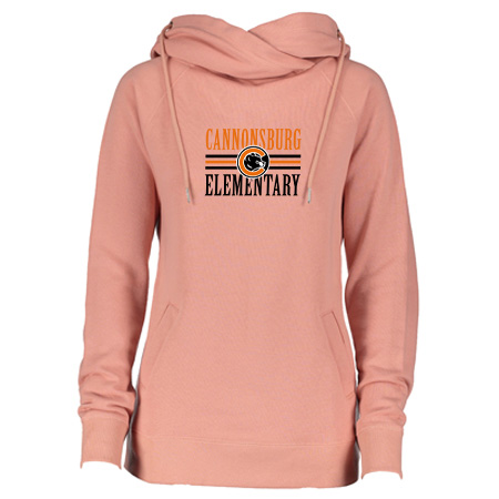 Cannonsburg Ladies Classic Fleece Funnel Neck Pullover Hood - Image 6