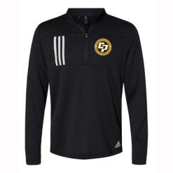 Alternative view of CP Band Adult Adidas 3-Stripes Double Knit Quarter-Zip Pullover