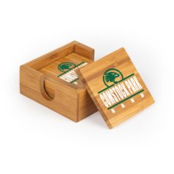 CP Band Square Bamboo Coaster Set of 4 with holder