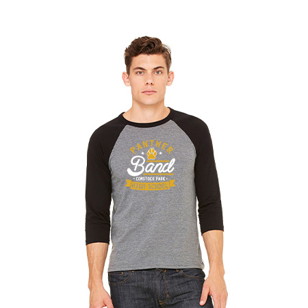 CP Band Unisex 3/4 Sleeve Baseball Tee - Image 62
