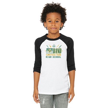 CP Band Youth Youth 3/4 Sleeve Baseball Tee - Image 11