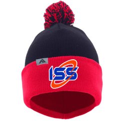 ISS KNIT FOLD OVER POM-POM BEANIE