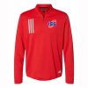 ISS Adult Adidas 3-Stripes Double Knit Quarter-Zip Pullover