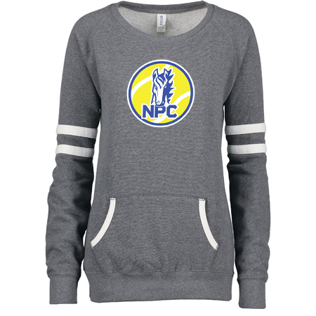 NPC Tennis Ladies Varsity Fleece Crew Neck Pullover - Image 5