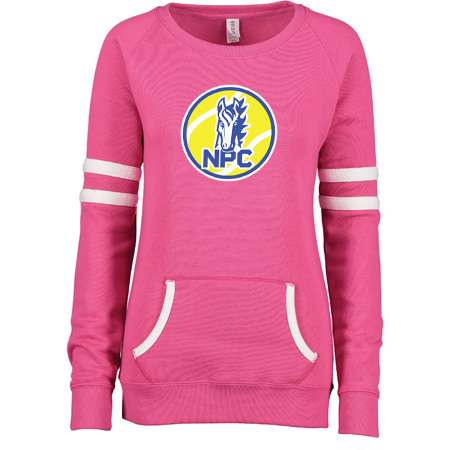 NPC Tennis Ladies Varsity Fleece Crew Neck Pullover - Image 9