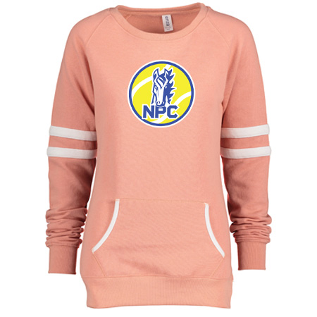 NPC Tennis Ladies Varsity Fleece Crew Neck Pullover - Image 4