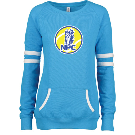 NPC Tennis Ladies Varsity Fleece Crew Neck Pullover - Image 10