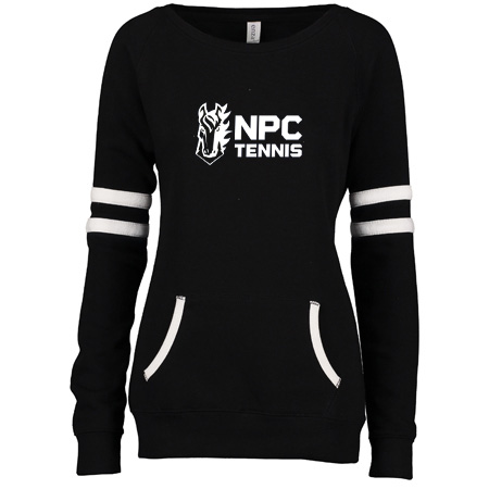 NPC Tennis Ladies Varsity Fleece Crew Neck Pullover - Image 13