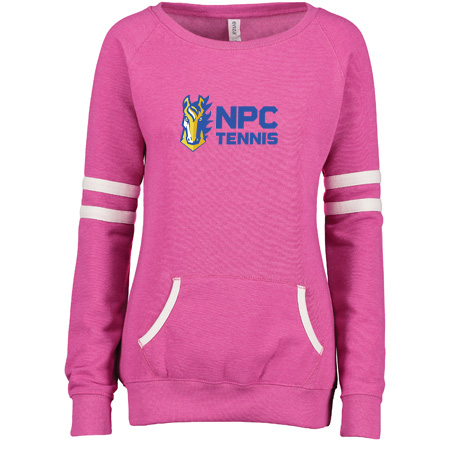 NPC Tennis Ladies Varsity Fleece Crew Neck Pullover - Image 7