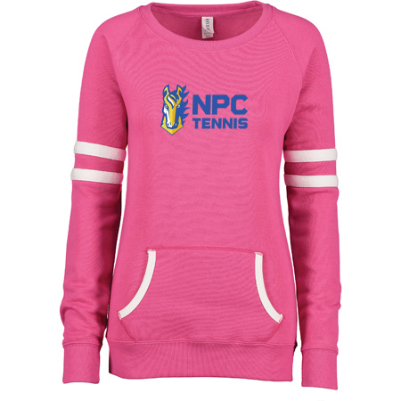 NPC Tennis Ladies Varsity Fleece Crew Neck Pullover - Image 6