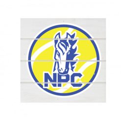 NPC Tennis White Wood Pallet Coaster  Set of 1  no holder