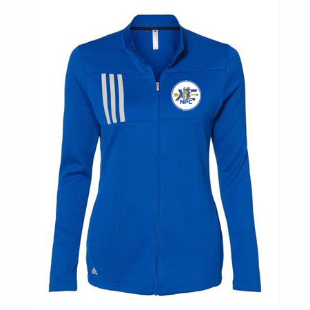 NPC XC Ladies Adidas 3-Stripes Double Knit Full Zip Pullover