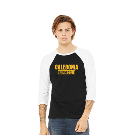 Caledonia Unisex 3/4 Sleeve Baseball Tee - Image 64