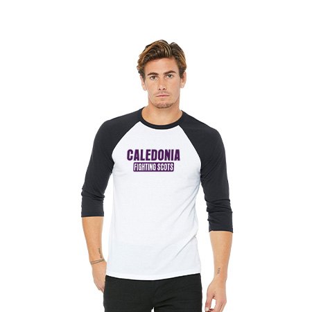 Caledonia Unisex 3/4 Sleeve Baseball Tee - Image 43