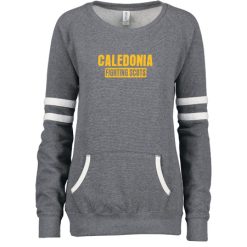 Alternative view of Caledonia Ladies Varsity Fleece Crew Neck Pullover