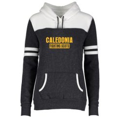 Alternative view of Caledonia Ladies Varsity Fleece Pullover Hood