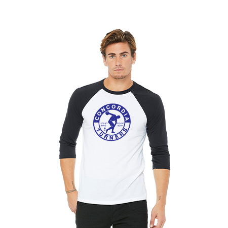 Concordia Turners Unisex 3/4 Sleeve Baseball Tee - Image 3