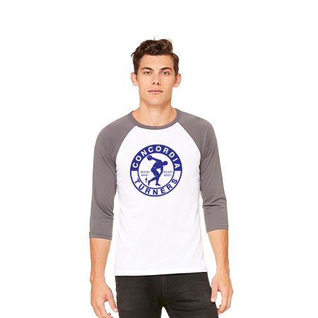 Concordia Turners Unisex 3/4 Sleeve Baseball Tee - Image 7