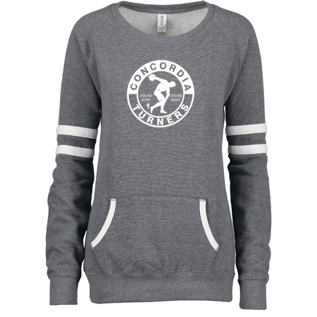 Concordia Turners Ladies Varsity Fleece Crew Neck Pullover - Image 6