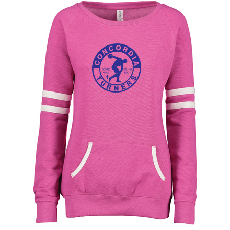 Concordia Turners Ladies Varsity Fleece Crew Neck Pullover - Image 2