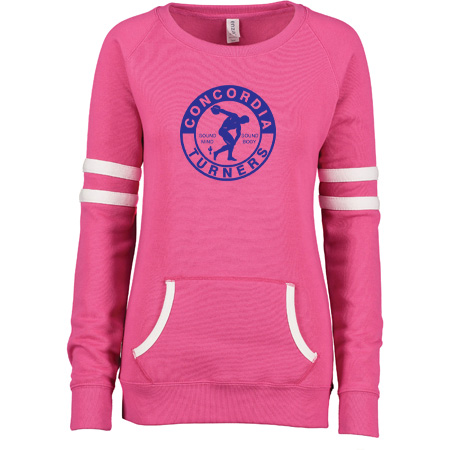 Concordia Turners Ladies Varsity Fleece Crew Neck Pullover - Image 4