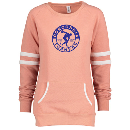 Concordia Turners Ladies Varsity Fleece Crew Neck Pullover - Image 3