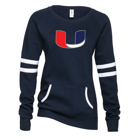 Utility Ladies Varsity Fleece Crew Neck Pullover - Image 3
