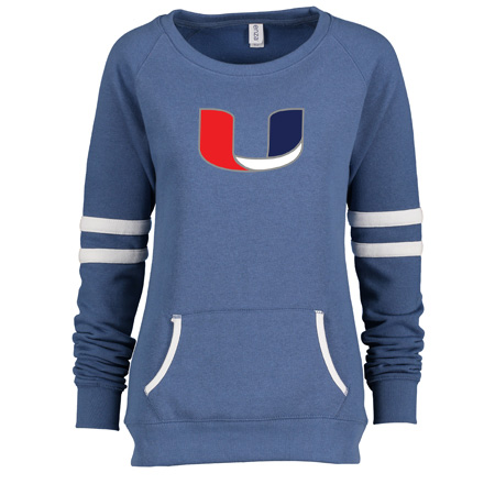 Utility Ladies Varsity Fleece Crew Neck Pullover - Image 4