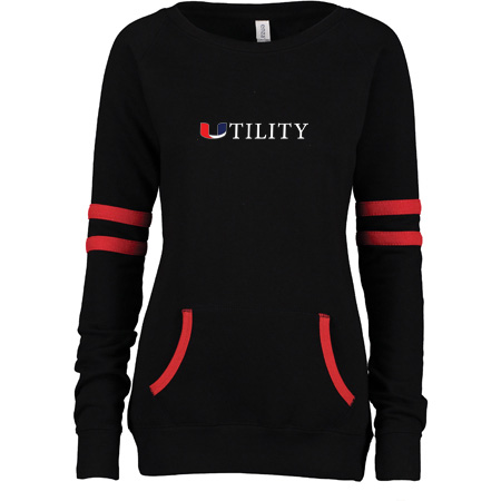 Utility Ladies Varsity Fleece Crew Neck Pullover - Image 20
