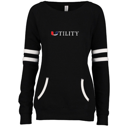 Utility Ladies Varsity Fleece Crew Neck Pullover - Image 27