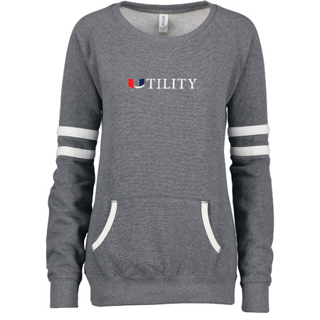 Utility Ladies Varsity Fleece Crew Neck Pullover - Image 23