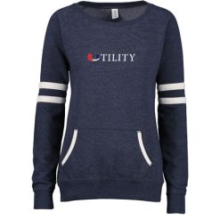 Alternative view of Utility Ladies Varsity Fleece Crew Neck Pullover