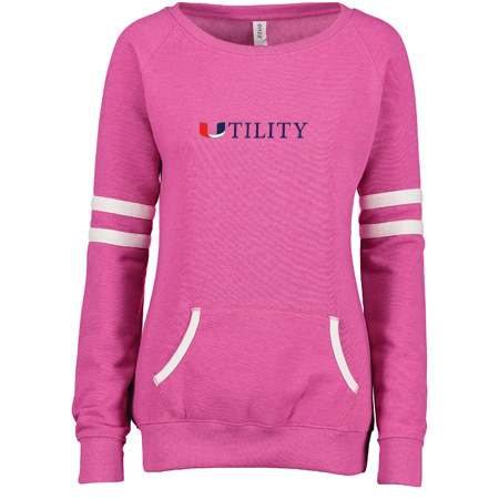 Utility Ladies Varsity Fleece Crew Neck Pullover - Image 37