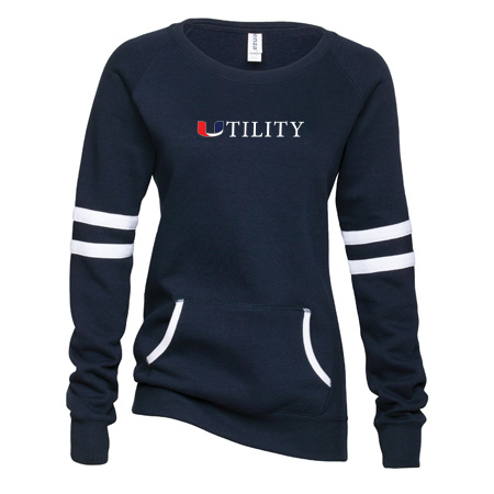 Utility Ladies Varsity Fleece Crew Neck Pullover - Image 13