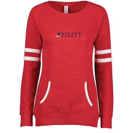 Utility Ladies Varsity Fleece Crew Neck Pullover - Image 14