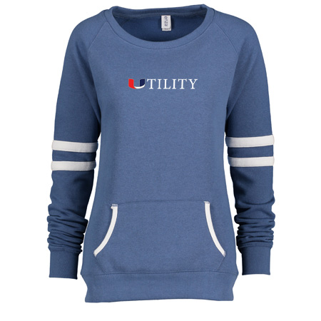 Utility Ladies Varsity Fleece Crew Neck Pullover - Image 9