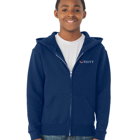 Utility Youth Youth Full Zip Hoodie - Image 6