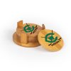 GRCCH Round Bamboo Coaster Set of 4 with holder