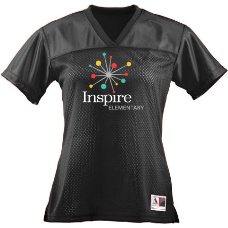 Inspire Elementary Ladies Junior Fit Replica Football Tee - Image 7