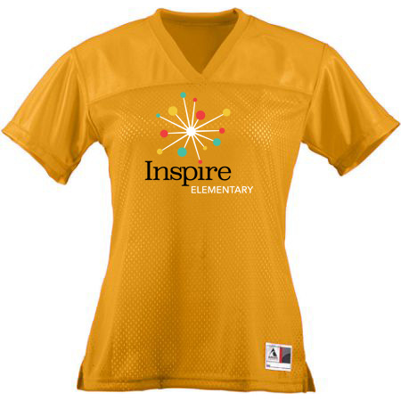 Inspire Elementary Ladies Junior Fit Replica Football Tee - Image 2