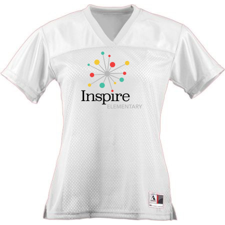 Inspire Elementary Ladies Junior Fit Replica Football Tee - Image 3