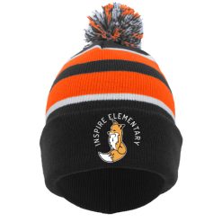 Inspire Elementary KNIT FOLD OVER POM-POM BEANIE