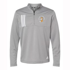Alternative view of Inspire Elementary Adult Adidas 3-Stripes Double Knit Quarter-Zip Pullover