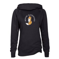 Alternative view of Inspire Elementary Ladies Classic Fleece Funnel Neck Pullover Hood