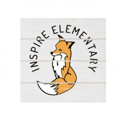 Inspire Elementary White Wood Pallet Coaster  Set of 1  no holder