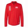 Lowell Adult Adidas 3-Stripes Double Knit Quarter-Zip Pullover